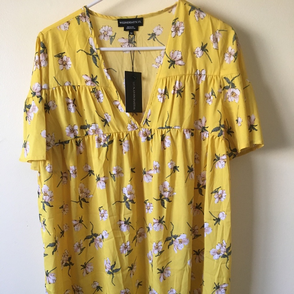 Flowy Yellow Sundress Size M (Fits oversized)